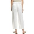 thumbnail image 2 of Bella Dahl womens  Relaxed Pleat Front Linen Trouser, l, White, 2 of 4