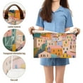 thumbnail image 5 of Yayeee Foldable Storage Basket for Shelves with Handles Waterproof Cloth Bins, Orange Cityscape Painting, 5 of 7