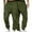 Army Green, variant on WRKEKC Cargo Pants for Men Leisure Solid Color Elastic Waist Drawstring Tapered Multi Pocket Workwear Trousers for Men Daily Trendy Outfits