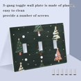 thumbnail image 3 of Yayeee Toggle Light Switch Wall Plate 2-Gang 4.56"x4.48" Decorative Outlet Cover, Green Christmas Trees, 3 of 7