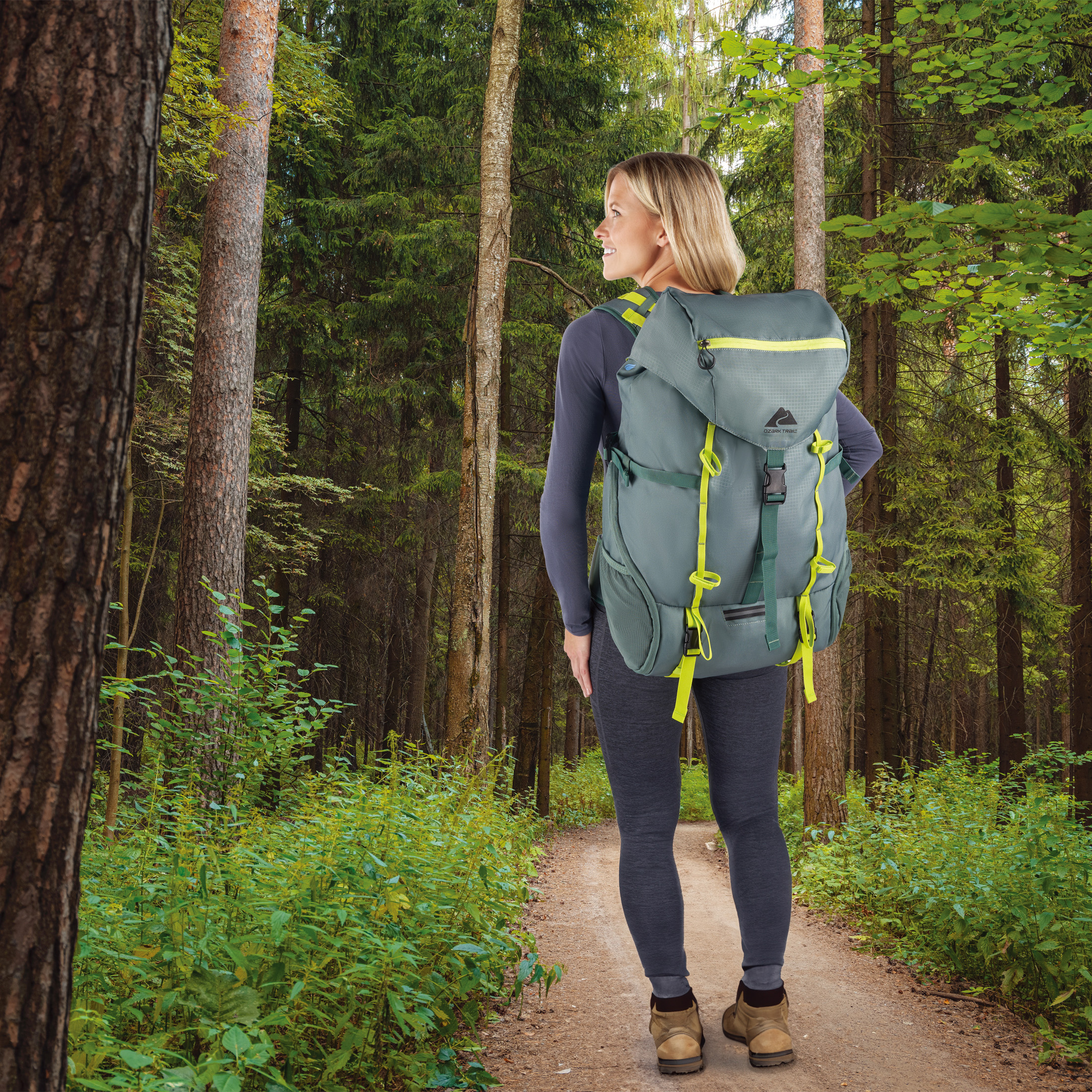Ozark Trail 45L Backpacking Backpack Green photo 6