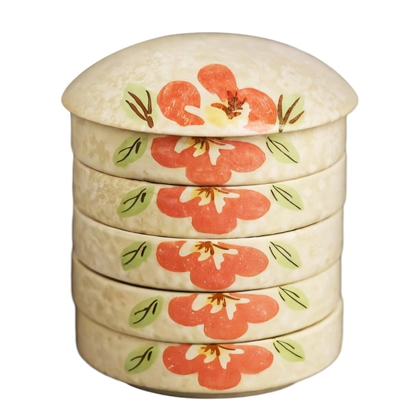 Bandeja para mezclar acuarela: elegante paleta de cerámica con tapa, diseño tradicional chino, juego de 5 platos para pintura con tinta y acuarela, duradera y liviana, regalo perfecto para artistas y