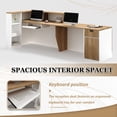 thumbnail image 6 of L-Shaped Reception Desk with Left Counter, 1-Inch Thick Board, Lockable Drawers & Keyboard Tray, Heavy-Duty Front Desk for Office, Salon, Hotel & Clinic, 6 of 6