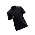 thumbnail image 1 of relayinert Chef Jacket Short Sleeve Cooking Clothes Simple Chef Coat for Restaurant Black XXXL, 1 of 8