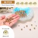 thumbnail image 2 of Uxcell 4mm Cuentas Espaciadoras Llenas, 90Pcs Cuentas de Bola Redonda de Metal Dorado de 14K para Hacer Joyería de Pulsera Collar DIY, 2 of 6
