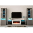 thumbnail image 2 of York WH02 Electric Fireplace Modern Wall Unit Entertainment Center, 2 of 7