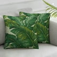 thumbnail image 3 of nygtbtfer  Throw Pillow Cover Banana Leaves  Fashion Fresh Nature Tropical Tree Green Square Pillow Case Cushion Cover for Father's Day Home Car Decorative  Linen White, 3 of 7