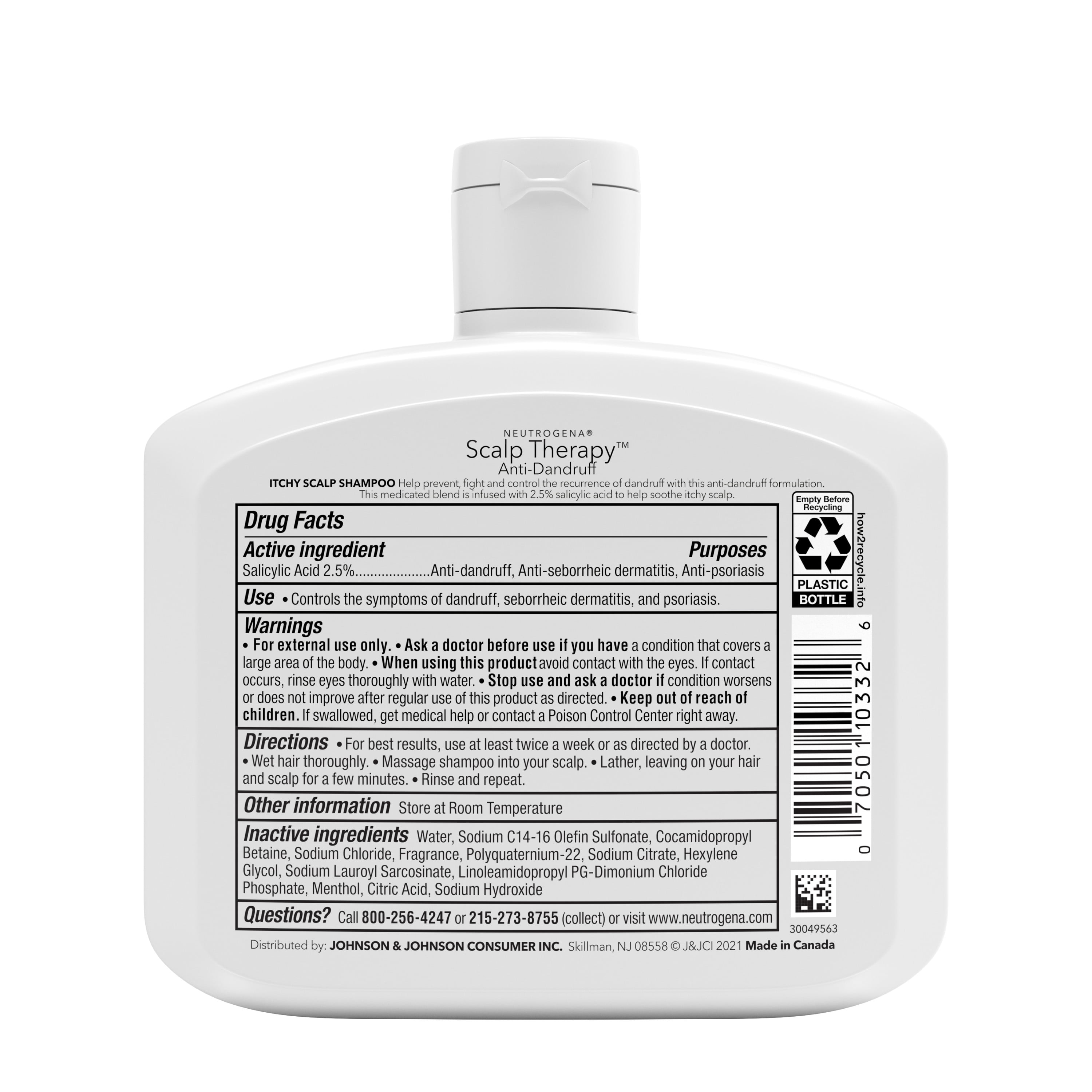 Neutrogena Therapy Anti-Dandruff Itchy Scalp Shampoo 12 - Walmart.com