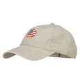 thumbnail image 2 of Elephant USA Flag Embroidered Washed Buckle Cap - Stone OSFM, 2 of 5