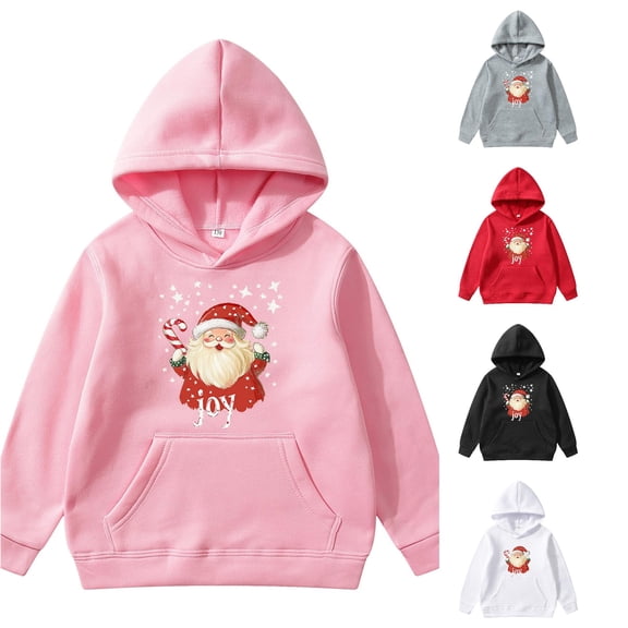 Tanghaowl Kids Hoodies Hoodies for Girls Graphic Letter Print Pullovers Tops Long Sleeve Casual Soft Pullover Tops for Holidays Pink 3-4 Years