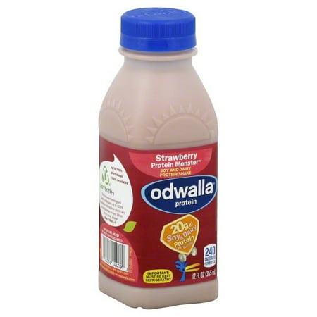 Odwalla Strawberry Protein Monster Soy And Dairy Protein Drink, 12 oz