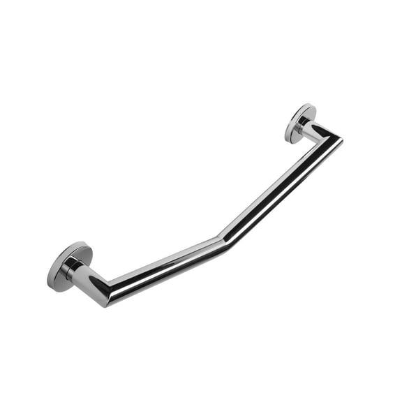 Croydex 23.62 in. Stainless Steel Angled Shower Grab Bar in Chrome