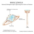 thumbnail image 6 of Rosec Jewels Natural Ethiopian Opal Engagement Ring for Women - Princess Cut Opal Diamond Ring - AAA Quality - with Jewelry Box, 14K Rose Gold, US 4.00, 6 of 8