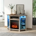 thumbnail image 2 of Giantex Corner TV Stand w/Electric Fireplace, Entertainment Center, Media Console Cabinet, Gray, 2 of 10