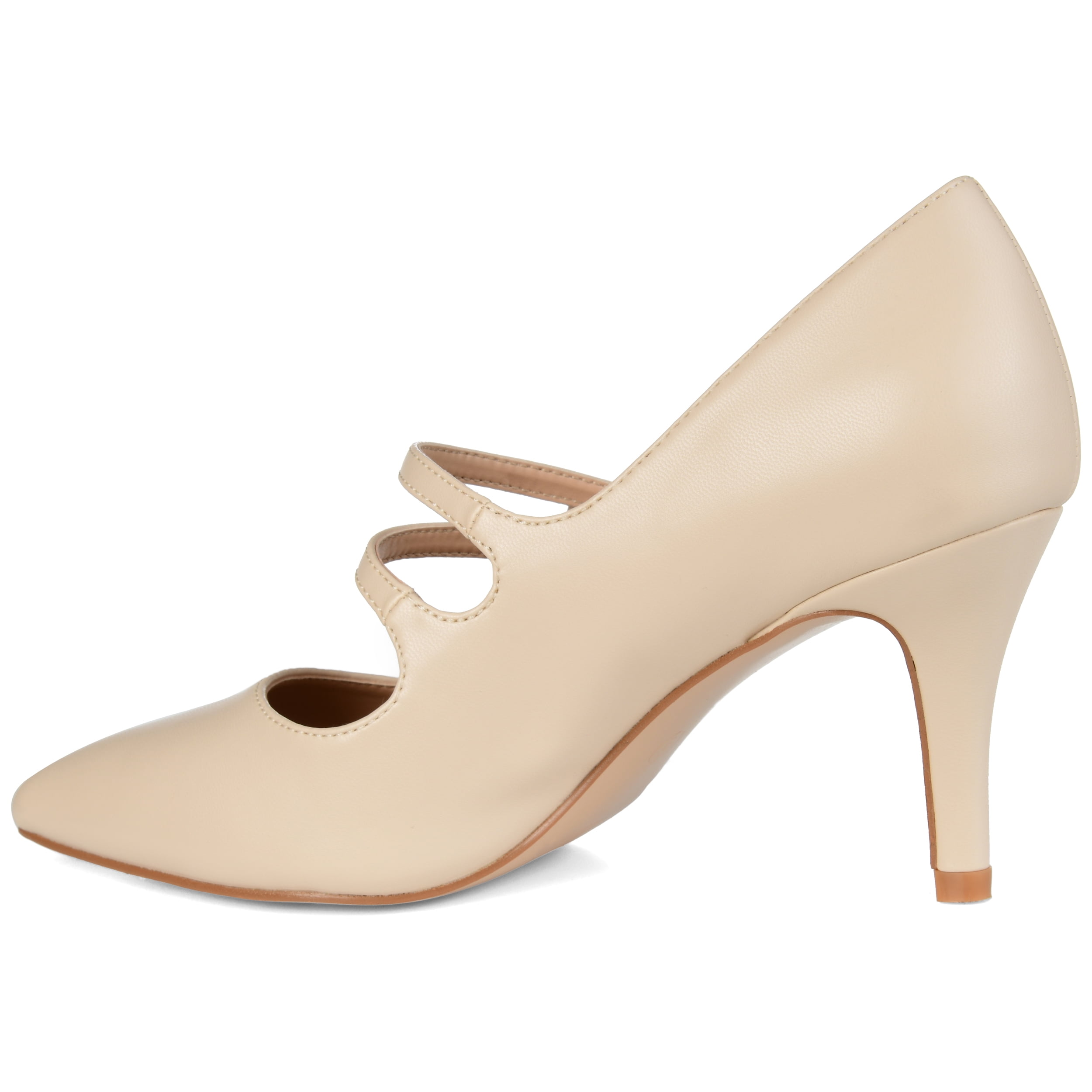 Journee Womens Sidney Pointed Toe Mid Heel Pumps