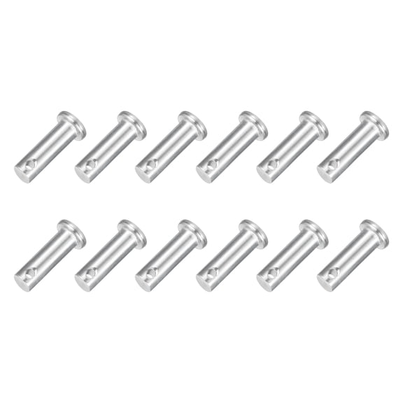 12Pcs 5/16" x 1" Single Hole Clevis Pins, 304 Stainless Steel Flat Head Pins