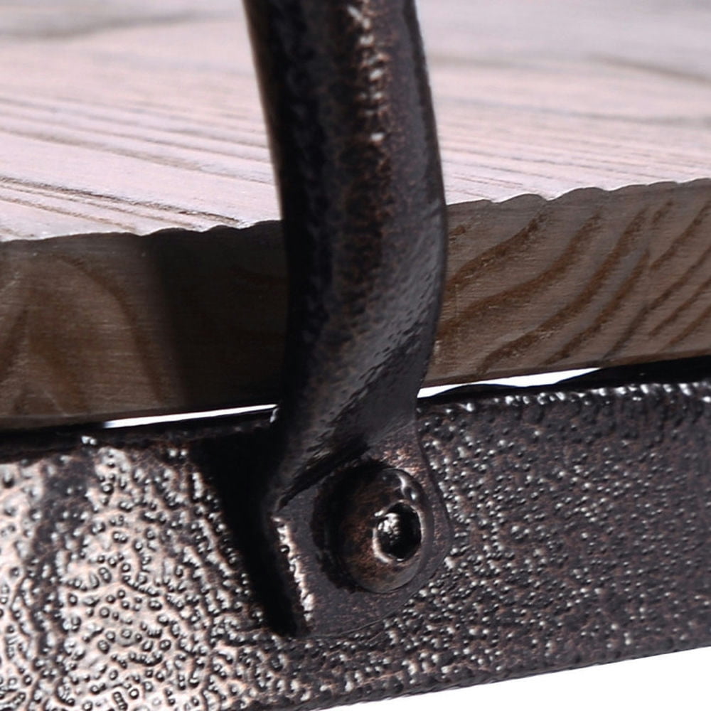 Demi Bonn Set of 4 Industrial Metal Counter Bar Stool Dining Chairs with Removable Backrests, Brown