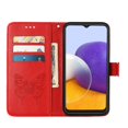 thumbnail image 5 of Case for Samsung Galaxy A22 5G Magnetic Flip Cover Embossing Butterfly Premium Leather, 5 of 5