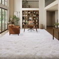 thumbnail image 3 of Janvonne 8x10 Red Fluffy Shag Area Rug, Ultra Soft Plush Fuzzy Shaggy Carpet for Living Room Bedroom, Non-Slip Floor Rug for Kids Girls Room Nursery, Cozy Indoor Home Decor, 3 of 8