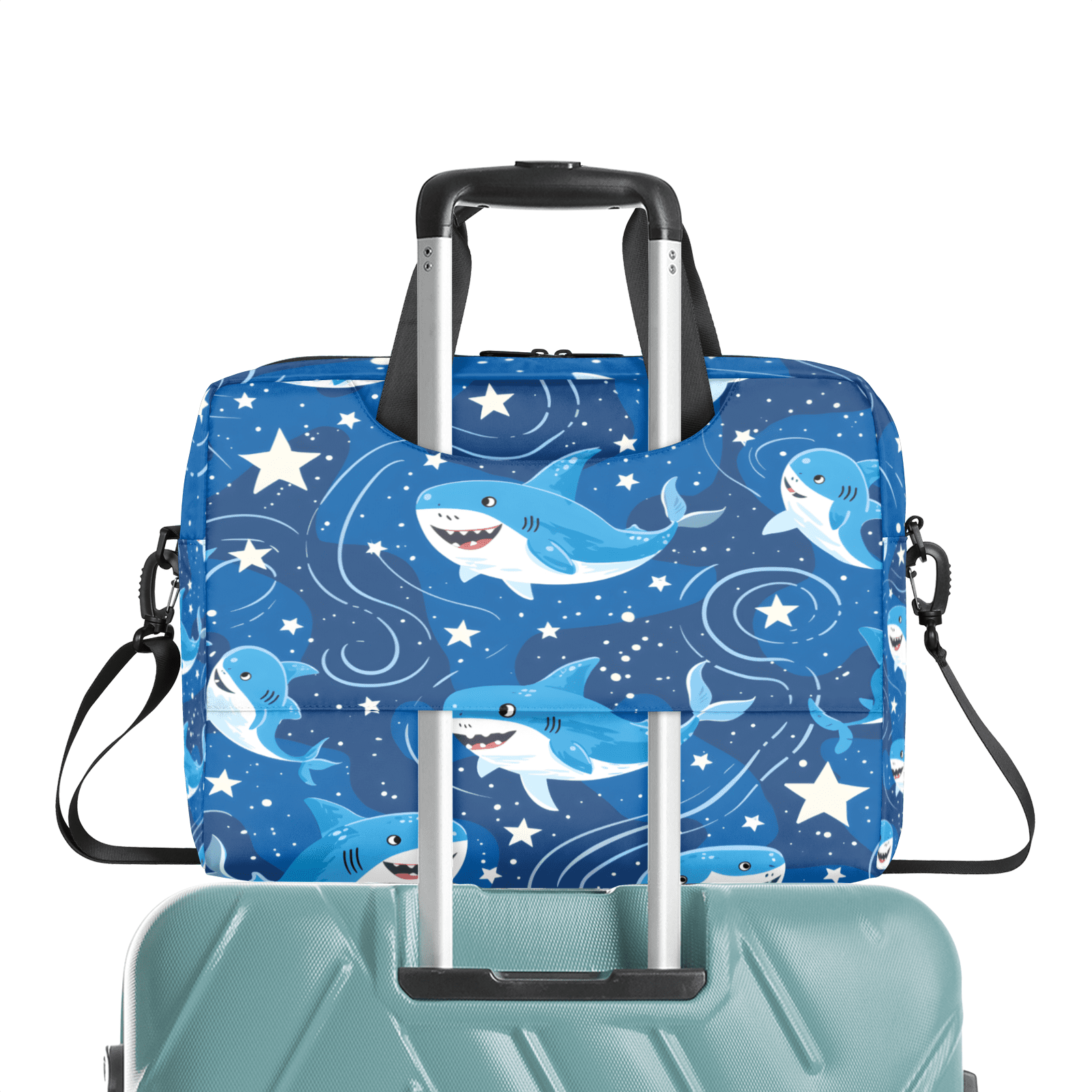 Herdesigns Shark Laptop Bag for Women Men, Computer Case Briefcase Messenger Bags, 15-15.6 inch Laptop Sleeve Shoulder Bag