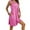 Pink, variant on USSUMA Spring Dresses for Women 2025 Women'S Casual Dresses Sleeveless Crew Neck Casual Pleated Dress with Pocket T Shirt Dress Maxi Dress Casual Dress Breathable Dresses Gym Blue Dress Size-M