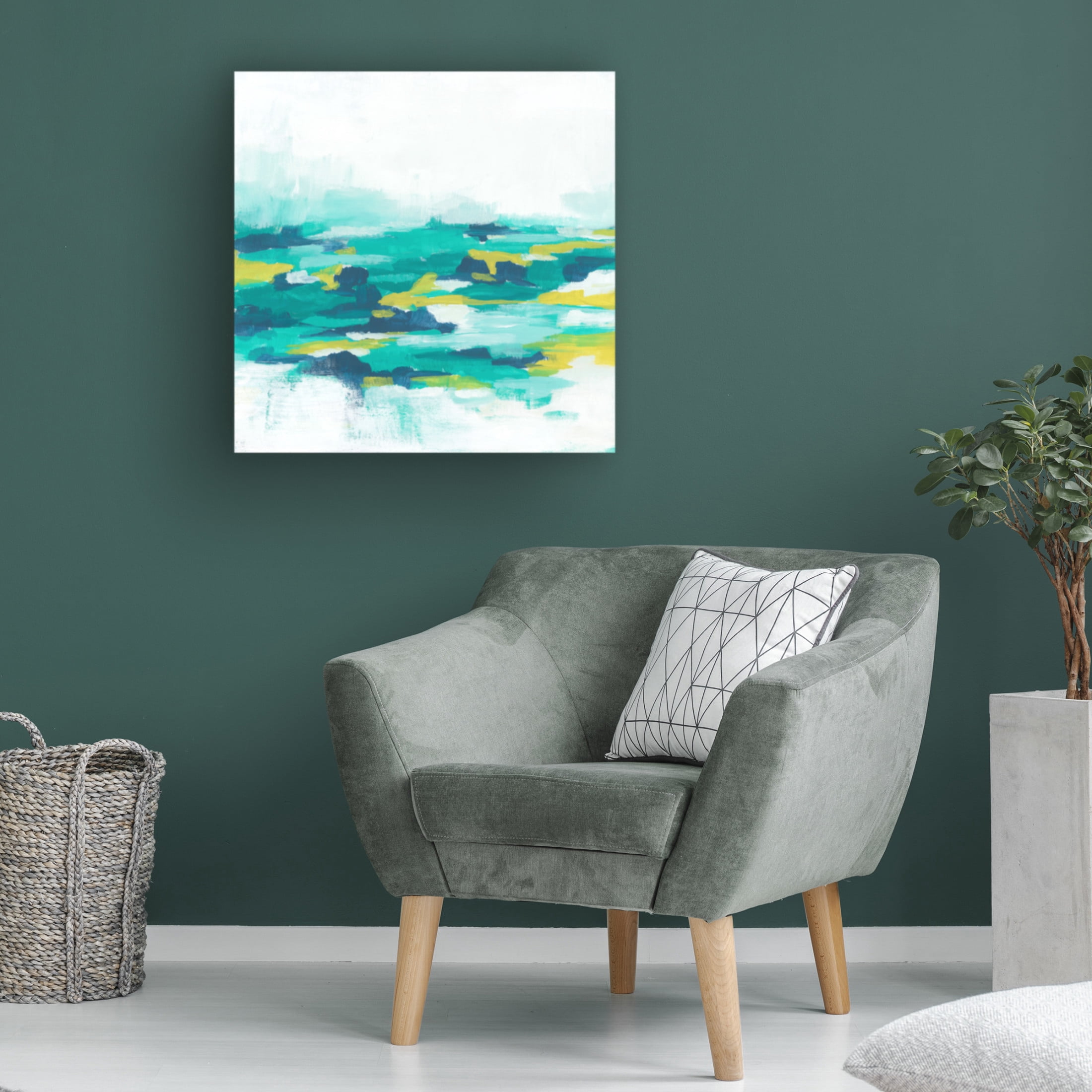 Trademark Fine Art June Erica Vess  Turquoise Cove I Canvas Wall Art