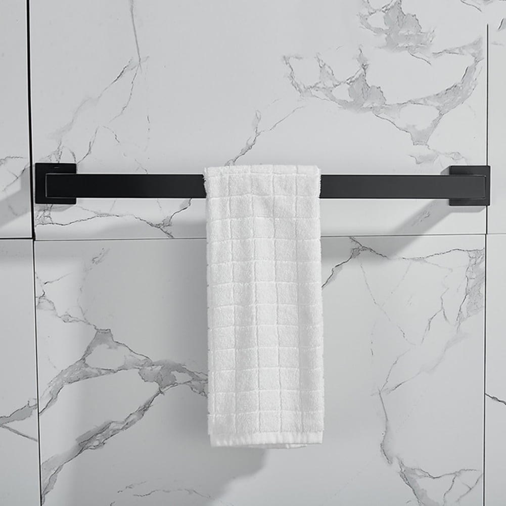 Towel Rack Set, Towel Bar Holder Rack Robe Hook Tissue, Matte Black