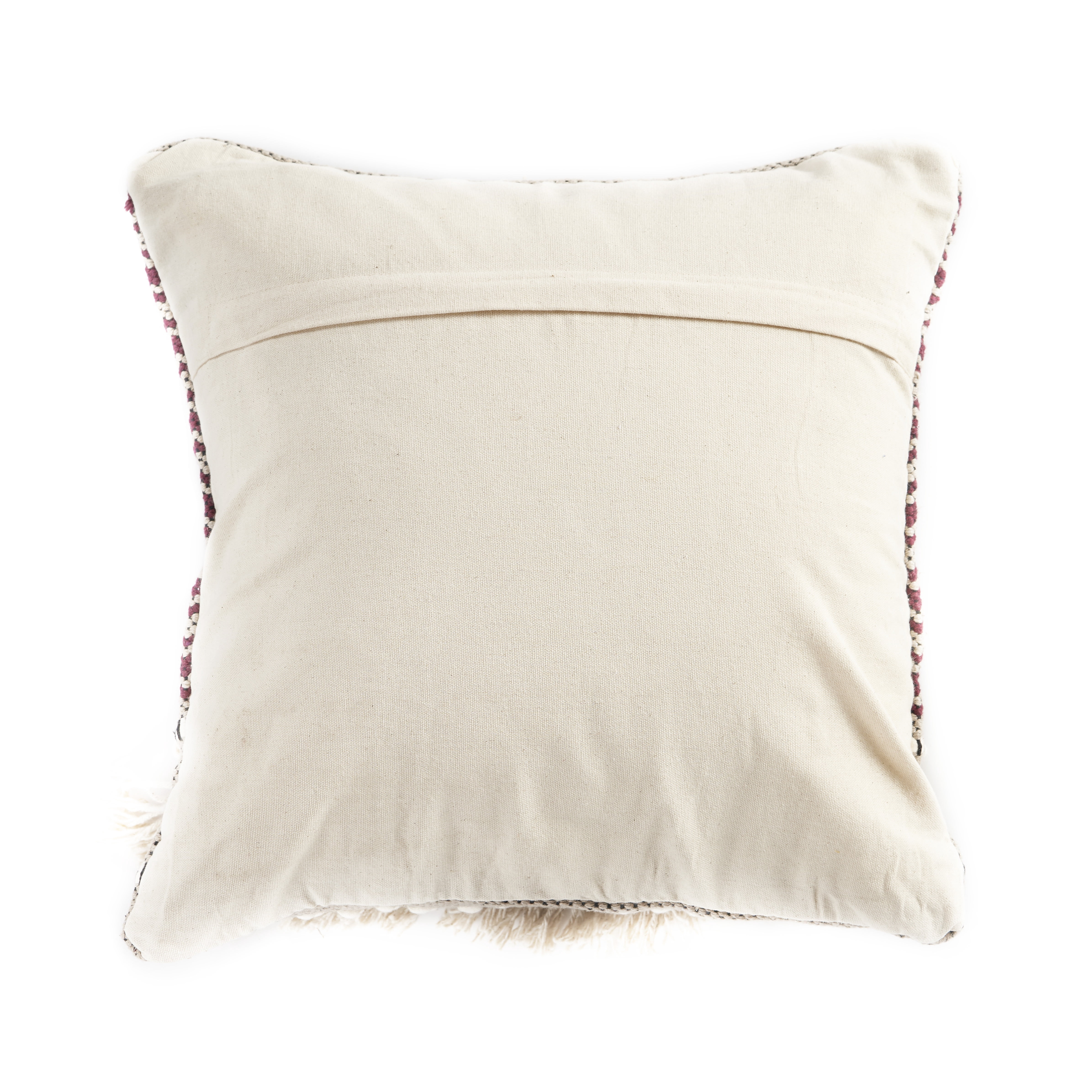 Harlow Hill Daniel 20" x 20" Maroon/Black Striped Cotton Adult Decorative Throw Pillow Cover