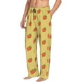 thumbnail image 2 of Xecao Hand Drawn Strawberry Men's Straight Lounge Pajama Pants: The Ultimate in Comfortable Sleepwear, 2 of 9