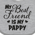 thumbnail image 4 of Inktastic My Best Friend is My Pappy with Hearts Boys or Girls Baby Bib, 4 of 4