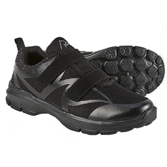 Men’s PACER Ultra-Lightweight Mesh Sneakers – Breathable, Casual Hook-and-Loop Shoes | Black, Size 8, Medium B/C