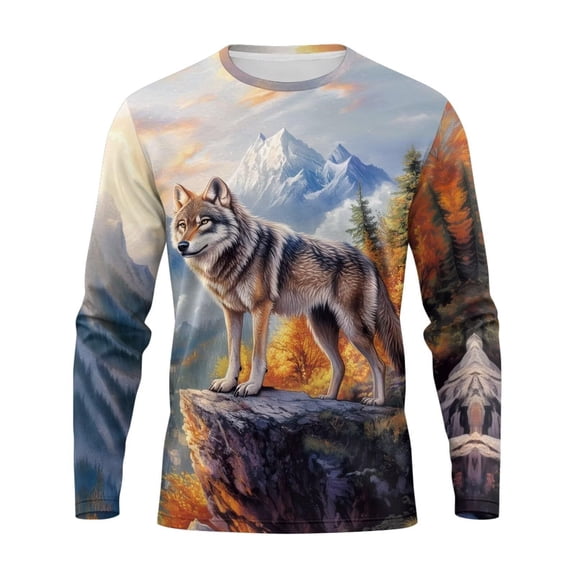 CONZONE Mens Tshirts Long Sleeve T-Shirts for Men Crew Neck Graphic Casual Summer Tee Tops