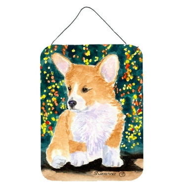 Carolines Treasures SS8967DS1216 Corgi Aluminium Metal Wall or Door Hanging Prints, 16" x 12", Multicolor