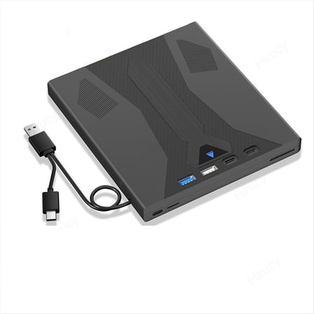New Arrivals External Blu Ray Drive Burner, Support 100G Disc USB 3.0 and Type-C DVD/CD/BD Player,3D Optical Bluray for Laptop