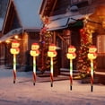 thumbnail image 6 of Eespoir Christmas Solar Ground Lights, 5 Pack Christmas Decorations Outside, Solar Lighted Santa Claus,Snowman with Garden Stakes, Yard Decor for Xmas Party, Holiday(C), 6 of 6
