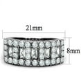 thumbnail image 2 of High polished (no plating) Stainless Steel Ring with AAA Grade CZ in Clear for Women Clear Stone Color Style TK2866 Size 5, 2 of 4