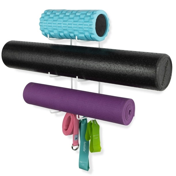 Versterker Precies Grondwet Wallniture Guru Yoga Mat Foam Roller 3 Sectional Wall Rack and Towel Rack with 3 Hooks, Metal, White - Walmart.com Versterker Precies Grondwet Wallniture Guru Yoga Mat Foam Roller 3 Sectional Wall Rack and Towel Rack with 3 Hooks, Metal, White - Walmart.com