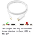 thumbnail image 5 of YIYI GUO 6ft Mini DP to HDMI-compatible Cable, Mini Display Port Male (Thunderbolt Port) to HDMI-compatibl Male Cable Audio Video Convert Cable for Apple MacBook, MacBook Pro, Google Chromebook Pixel, 5 of 8