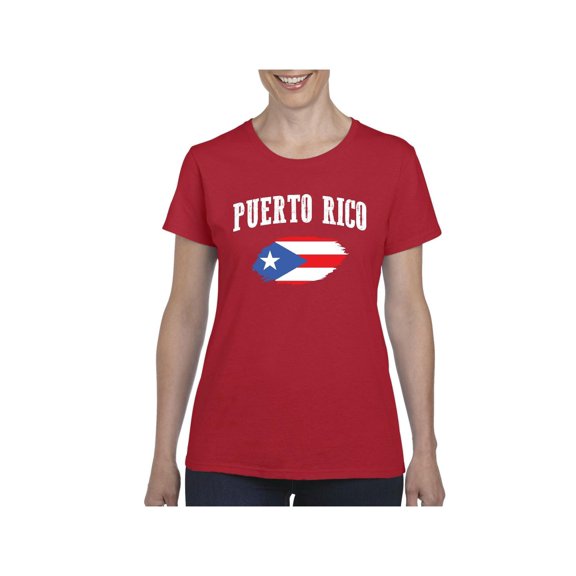 Women's T-Shirt Short Sleeve - Puerto Rico Flag