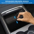 thumbnail image 4 of Center Console Organizer Tray for Latest 2021 Tesla Model 3 Model Y, Tesla Model 3 Model Y Interior Accessories Car Flocked Armrest Hidden Cubby Drawer Flocking Storage Box - Black, 4 of 7