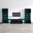thumbnail image 4 of Milano Set 200-BK-BK Modern Wall Unit Entertainment Center, 4 of 5