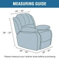 thumbnail image 3 of Stretch Recliner Covers, Recliner Chair Covers for Leather and Cloth Living Room Recliner Chair, Slipcovers with Side Pocket, Extremely Thick Soft, Fitted 24"-33" Seat Width, 3 of 9