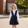 thumbnail image 6 of Girls Uniform Dress Set Pleated Jumper Casual Skirt Set for Kids Teens, 6 of 6