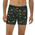 thumbnail image 2 of Cauagu Deers In The Forest Print Men's Boxer Briefs, Funny & Cute Underwear Elastic Waistband Briefs Ideal Gift for Men,1-Pack, 2 of 7