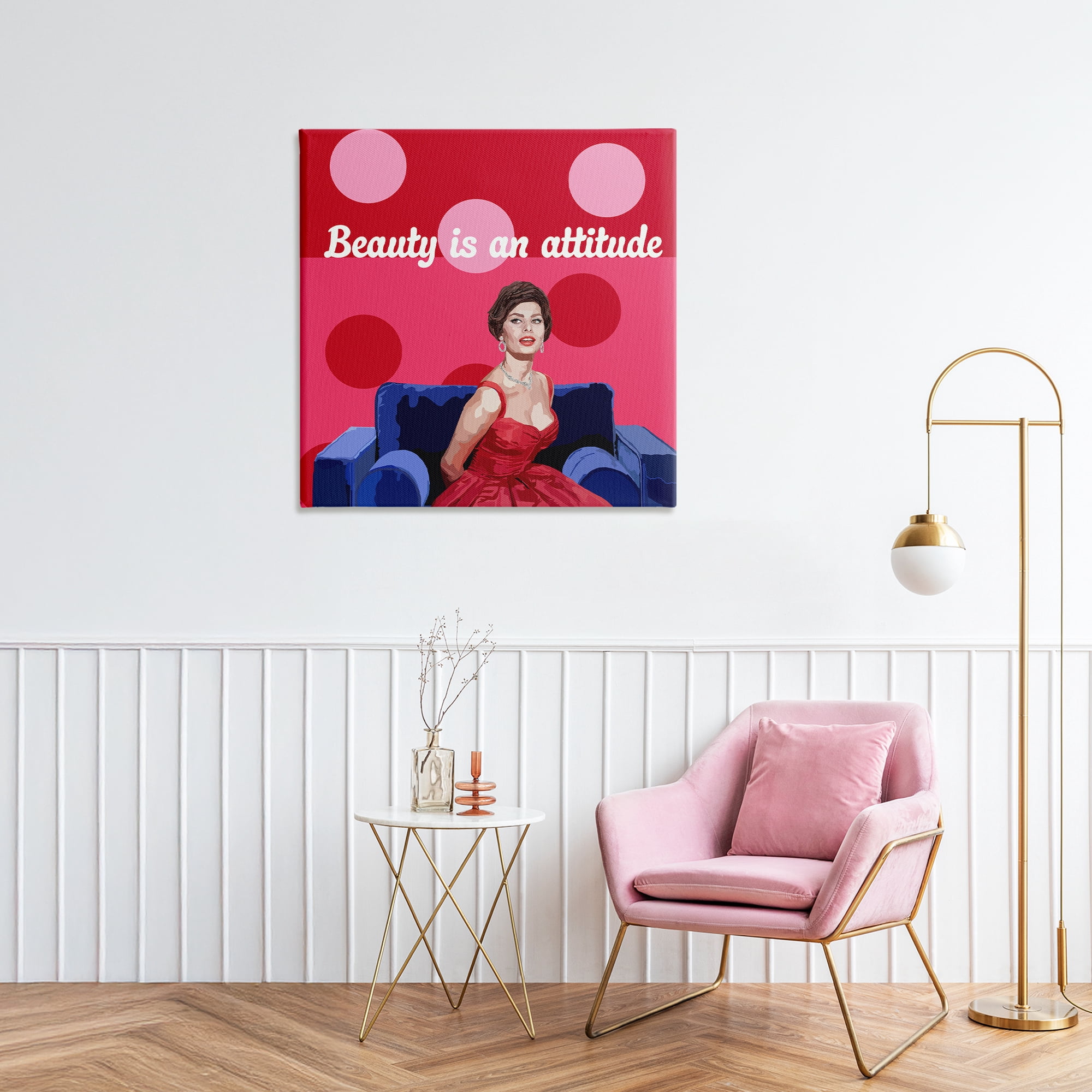 Stupell Industries Beauty Is An Attitude Canvas Wall Art, design by Lynnda Rakos
