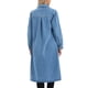 thumbnail image 3 of INSPIRE CHIC Vestido de Mujer de Mezclilla con Botones, dobladillo curvado, manga larga, vestido midi de camisa de mezclilla M Azul Claro, 3 of 6