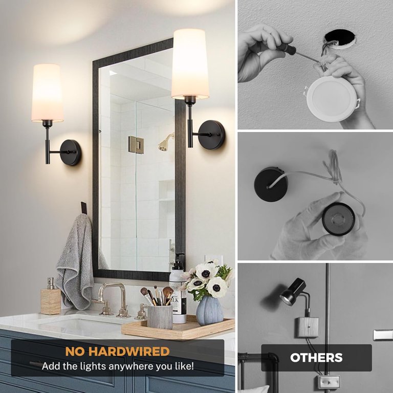 Wall Lights Not Hardwired Vintage Hardwired Wall Sconce Set Of 2,