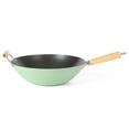 thumbnail image 4 of Martha Stewart Everyday Clarkston 14-inch Sage Carbon Steel Wok, 4 of 10