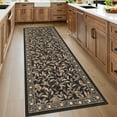 thumbnail image 2 of HOMERRY Leaf Print Runner 2' x 6' for Hallway Modern Washable Throw Rugs for Kitchen Indoor Carpet, Brown, 2 of 5
