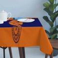 thumbnail image 4 of Orange Navy Blue Seahorse Table Cloth Waterproof Tablecloths, Summer Beach Coastal Modern Tablecloth Dining Table Cover for Kitchen Party Tabletop Outdoor, Rectangle Tablecloth 54x108 Inch, 4 of 9